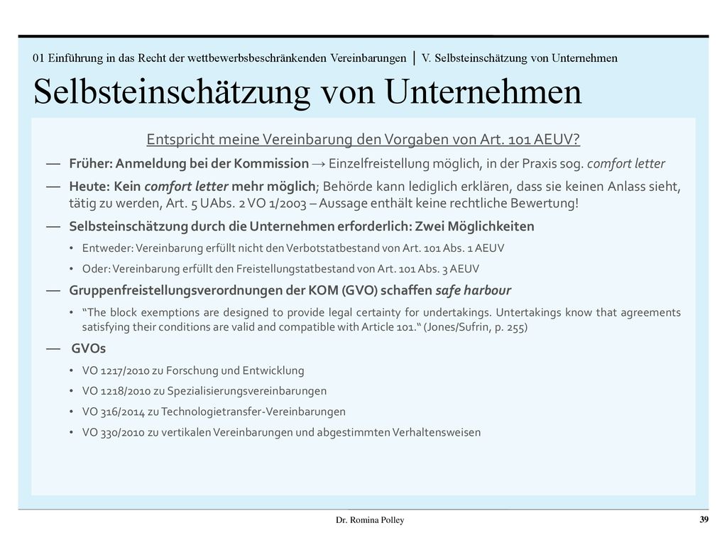 Entspricht meine Vereinbarung den Vorgaben von Art. 101 AEUV