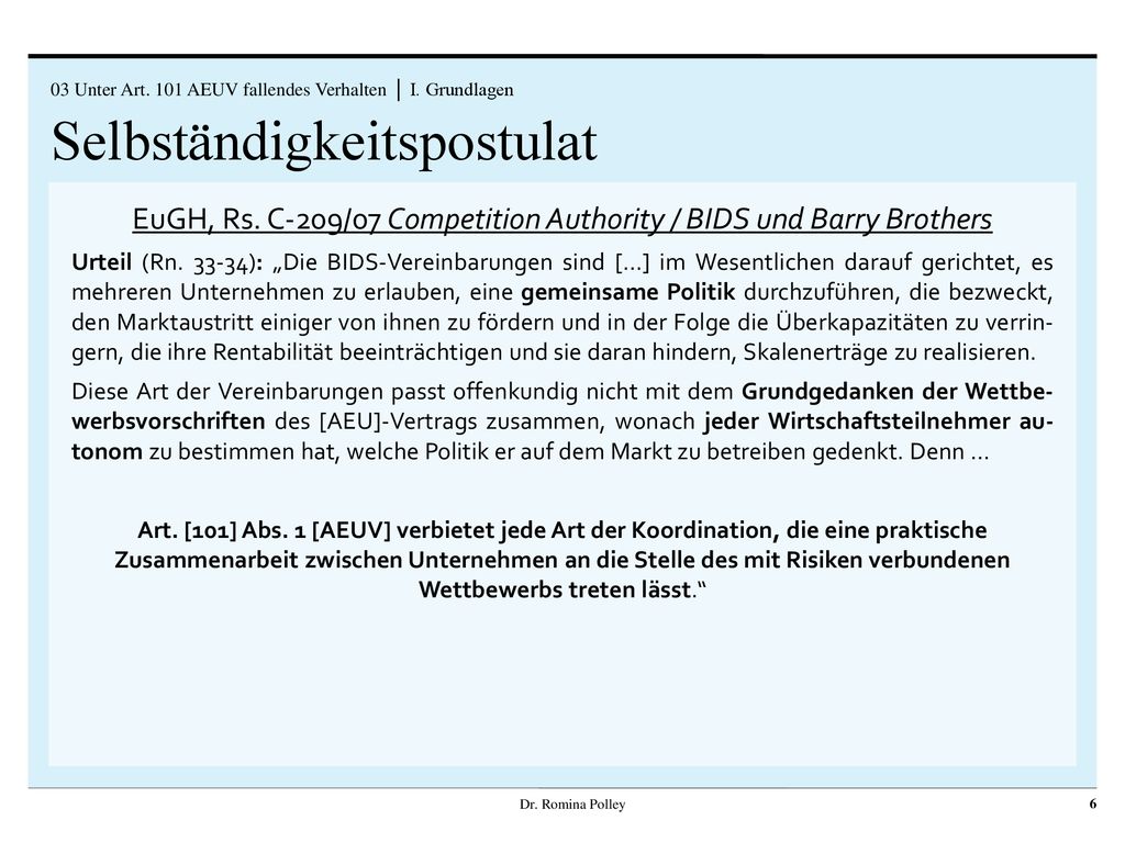 EuGH, Rs. C-209/07 Competition Authority / BIDS und Barry Brothers
