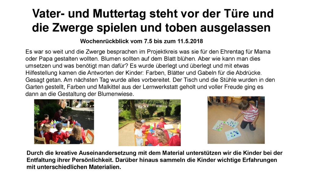 Vater- und Muttertag steht vor der Türe und