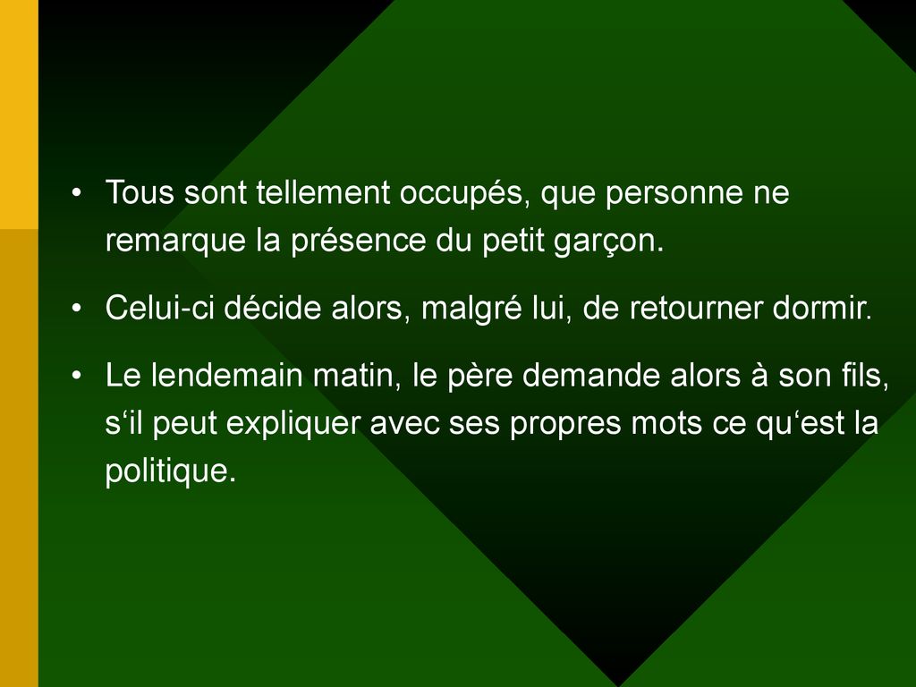 Celui-ci décide alors, malgré lui, de retourner dormir.