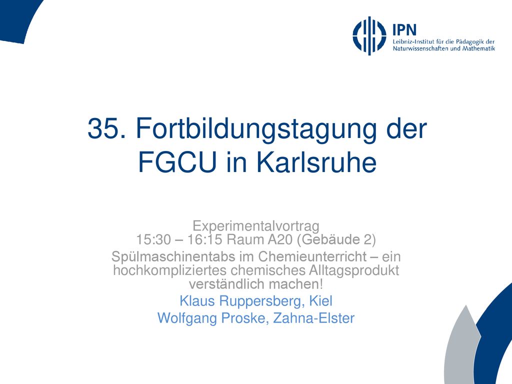 35. Fortbildungstagung der FGCU in Karlsruhe