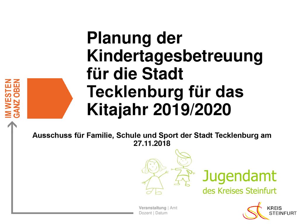 Planung der Kindertagesbetreuung für die Stadt Tecklenburg für das Kitajahr 2019/2020