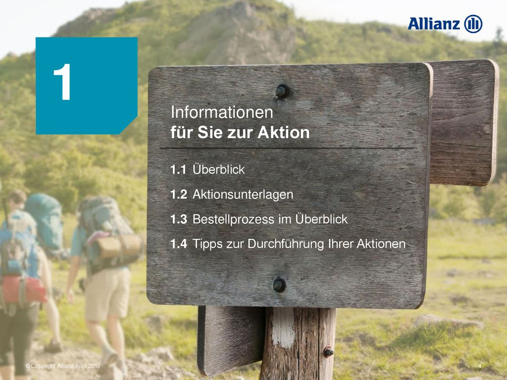 1 Informationen für Sie zur Aktion 1.1 Überblick 1.2 Aktionsunterlagen