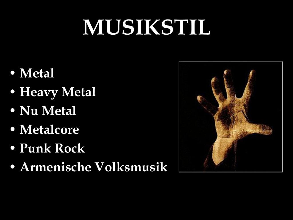MUSIKSTIL Metal Heavy Metal Nu Metal Metalcore Punk Rock