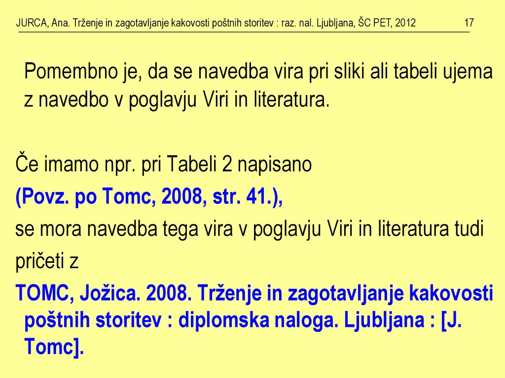 JURCA, Ana. Trženje in zagotavljanje kakovosti poštnih storitev : raz