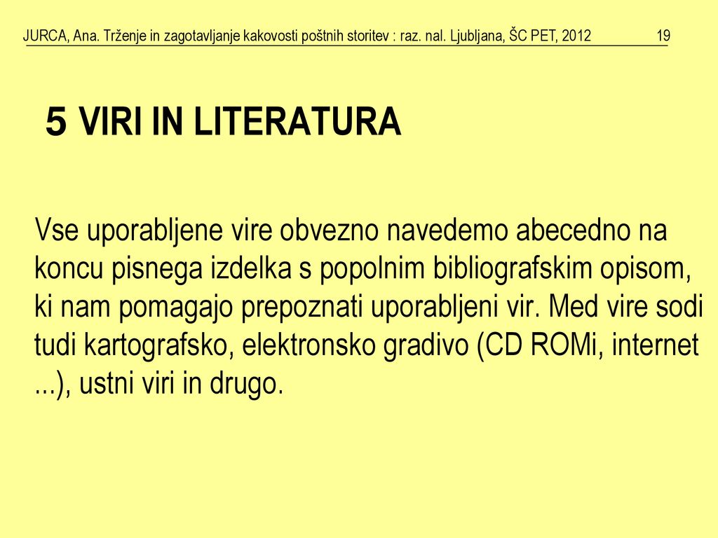 JURCA, Ana. Trženje in zagotavljanje kakovosti poštnih storitev : raz
