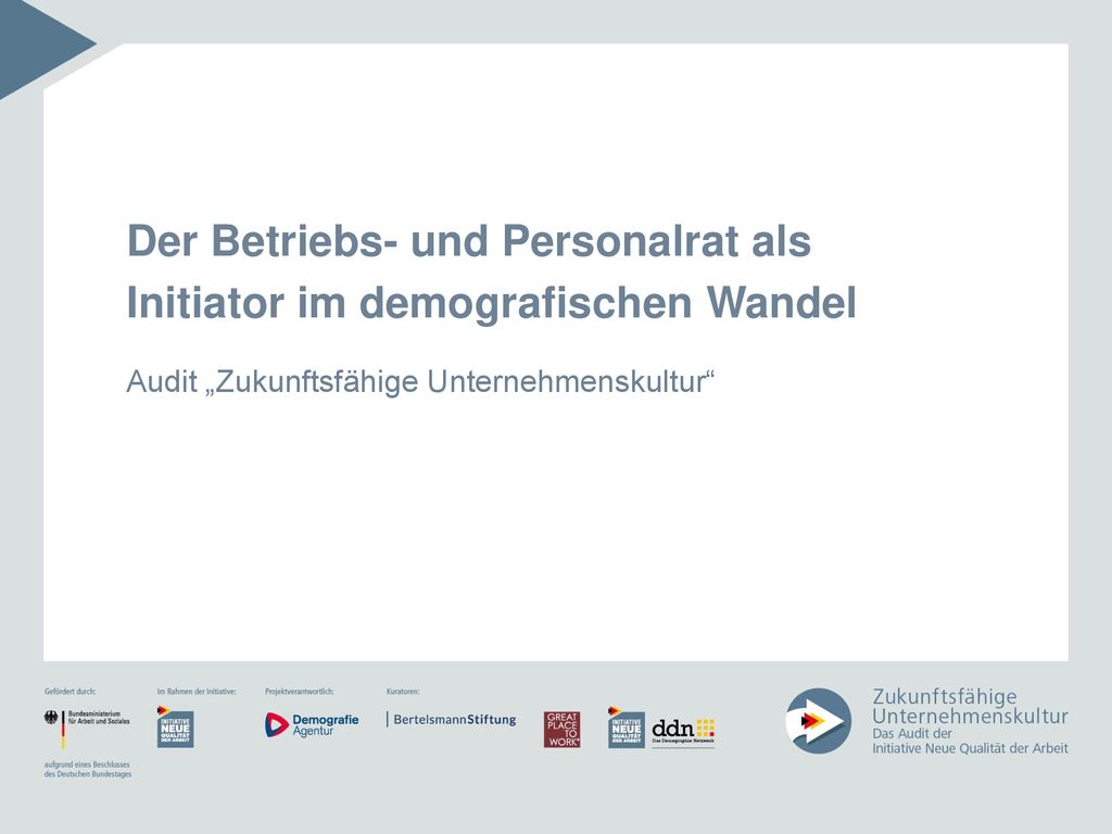 Der Betriebs- und Personalrat als Initiator im demografischen Wandel