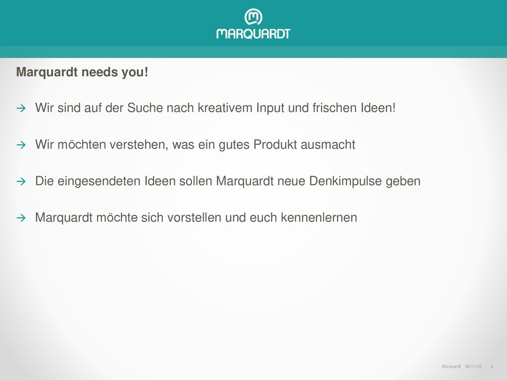 Wir sind auf der Suche nach kreativem Input und frischen Ideen!
