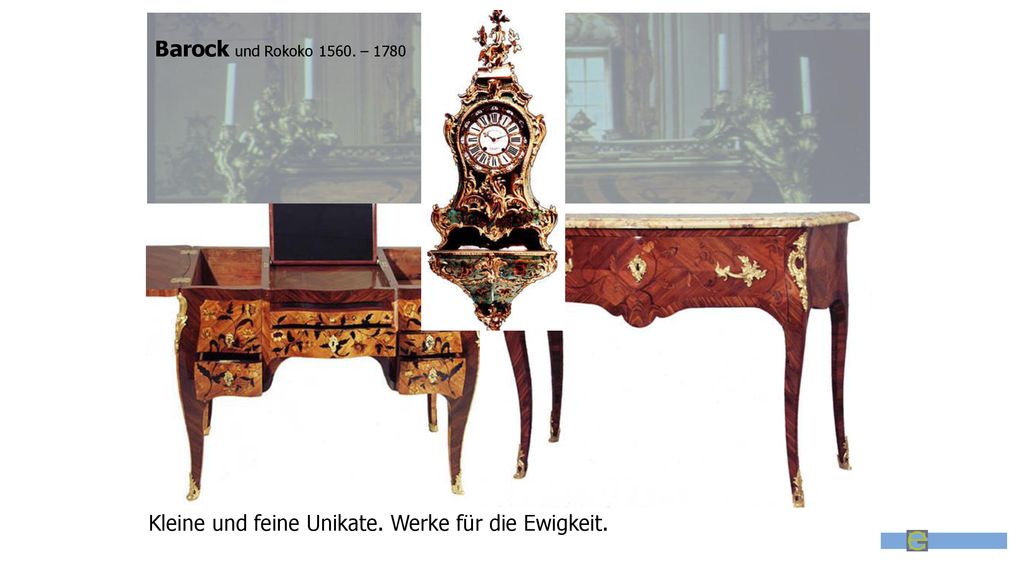 Barock und Rokoko – 1780 Kleine und feine Unikate. Werke für die Ewigkeit.