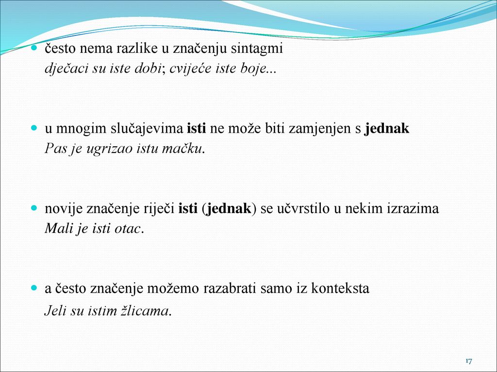 često nema razlike u značenju sintagmi