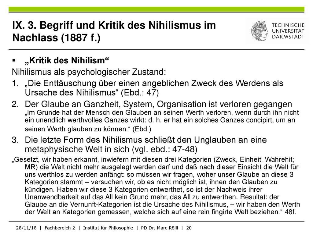 IX. 3. Begriff und Kritik des Nihilismus im Nachlass (1887 f.)