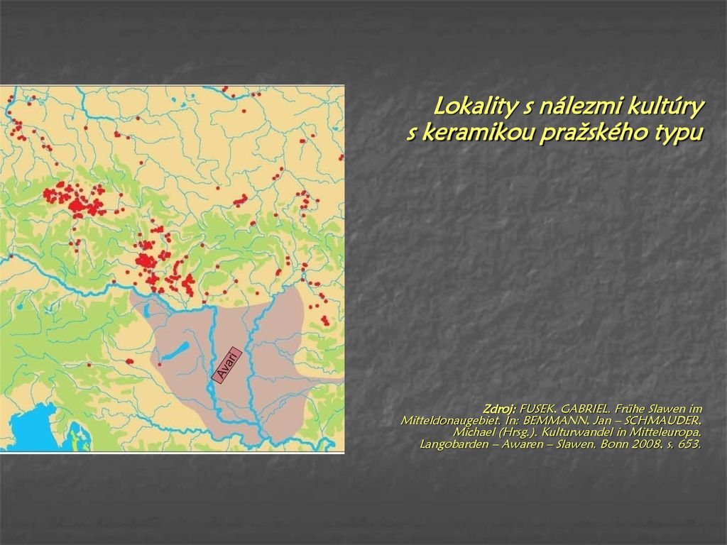 Lokality s nálezmi kultúry s keramikou pražského typu
