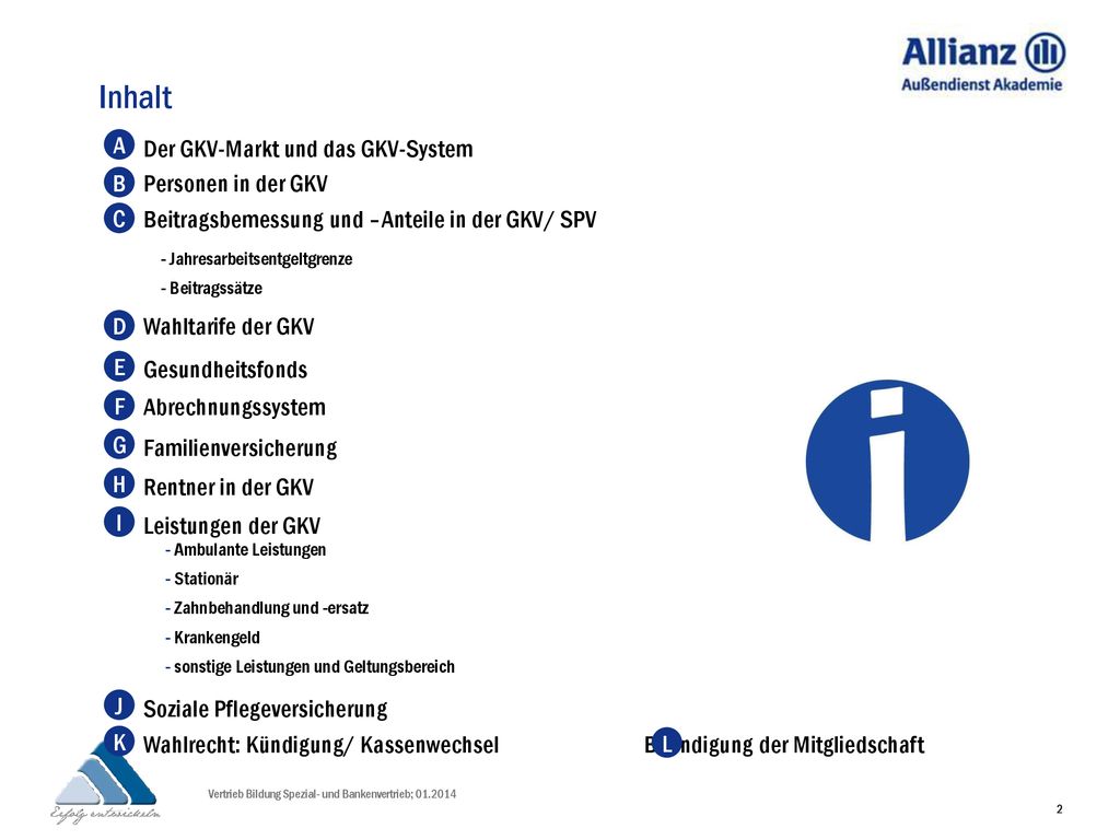 Inhalt A Der GKV-Markt und das GKV-System B Personen in der GKV C