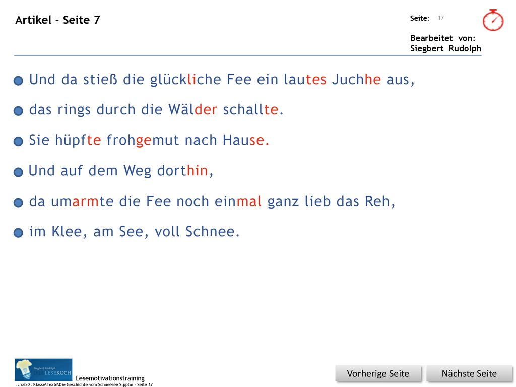 Und da stieß die glückliche Fee ein lautes Juchhe aus,