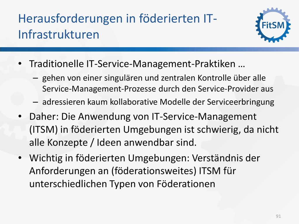 Herausforderungen in föderierten IT-Infrastrukturen