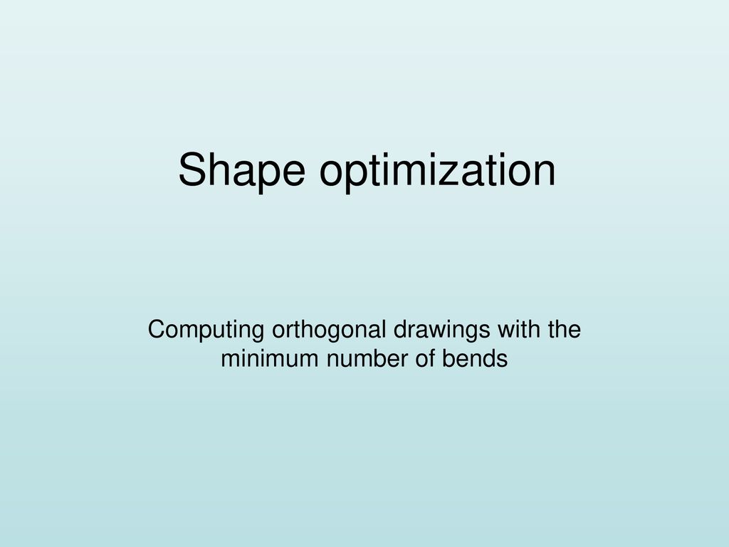 Computing orthogonal drawings with the minimum number of bends