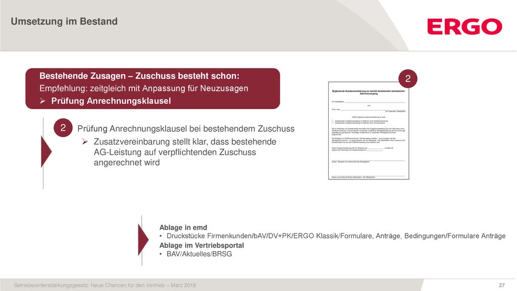 Umsetzung im Bestand 2 Bestehende Zusagen – Zuschuss besteht schon: