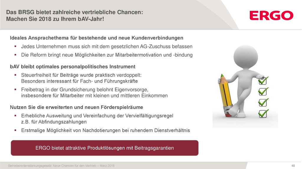 ERGO bietet attraktive Produktlösungen mit Beitragsgarantien