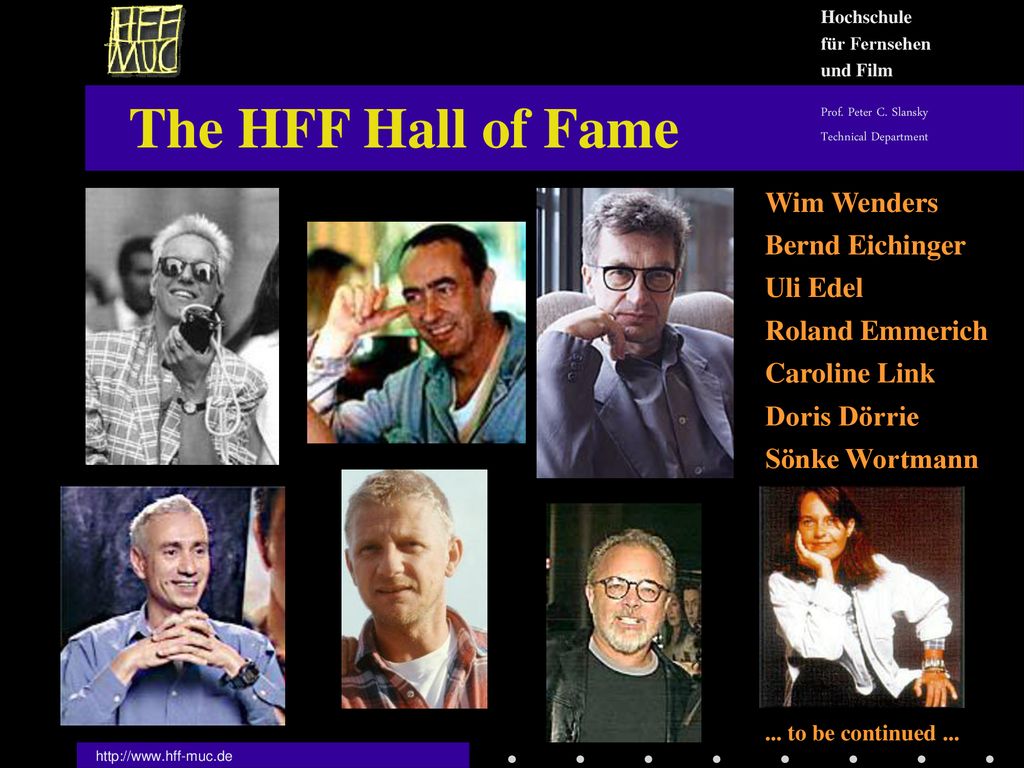 The HFF Hall of Fame Wim Wenders Bernd Eichinger Uli Edel