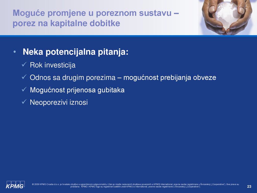Moguće promjene u poreznom sustavu – porez na kapitalne dobitke