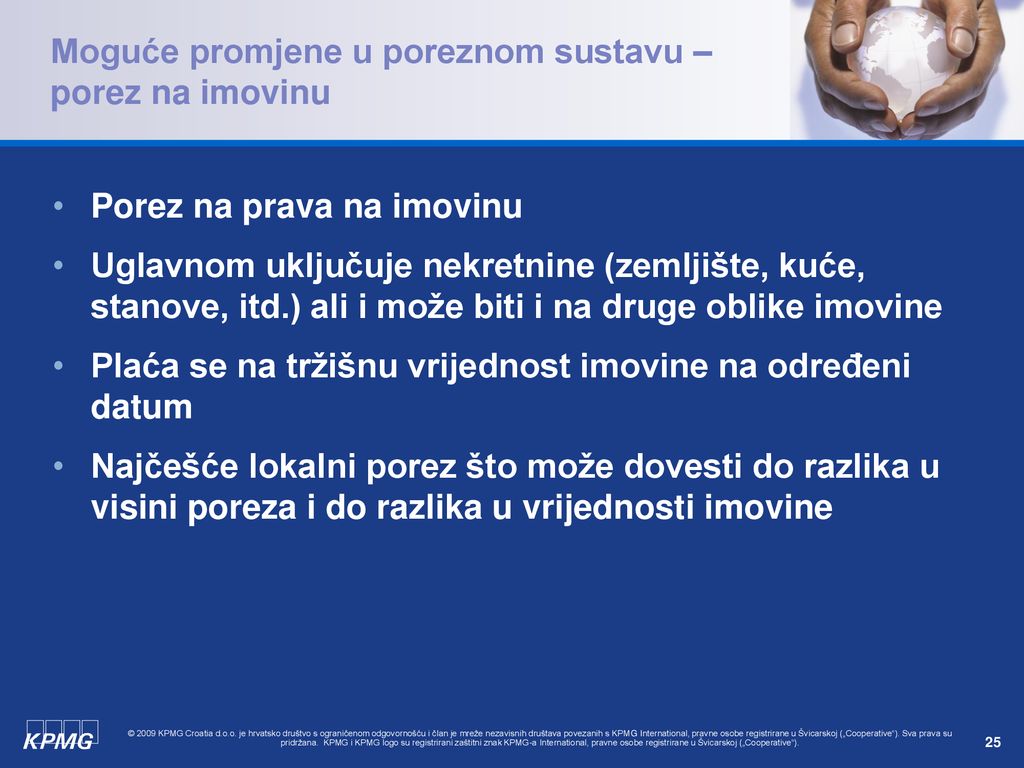 Moguće promjene u poreznom sustavu – porez na imovinu