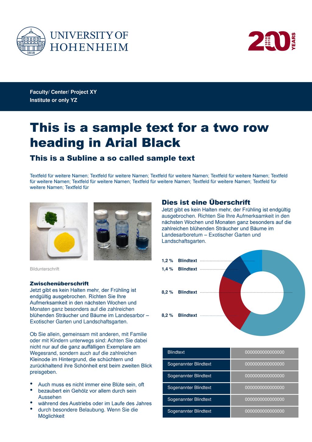 This is a sample text for a two row heading in Arial Black