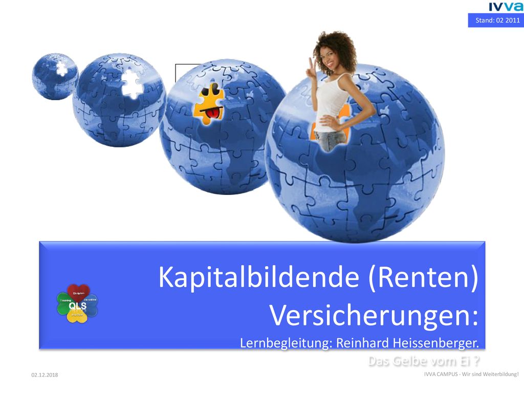 Stand: Kapitalbildende (Renten) Versicherungen: Lernbegleitung: Reinhard Heissenberger. Das Gelbe vom Ei