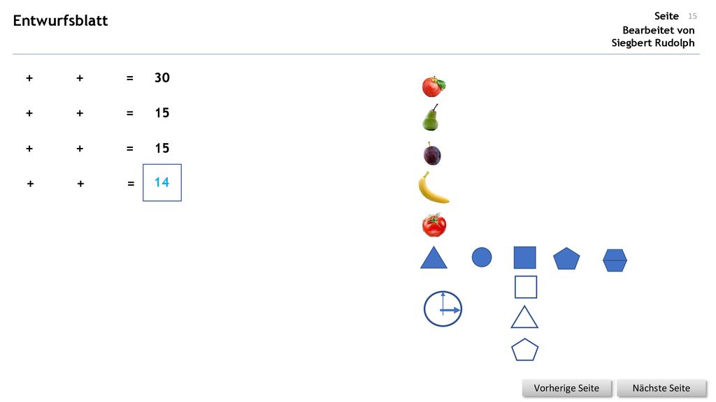 Entwurfsblatt + + = = = = 14 Seite Bearbeitet von