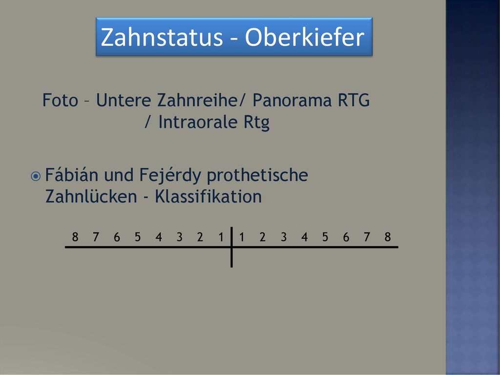 Foto – Untere Zahnreihe/ Panorama RTG / Intraorale Rtg