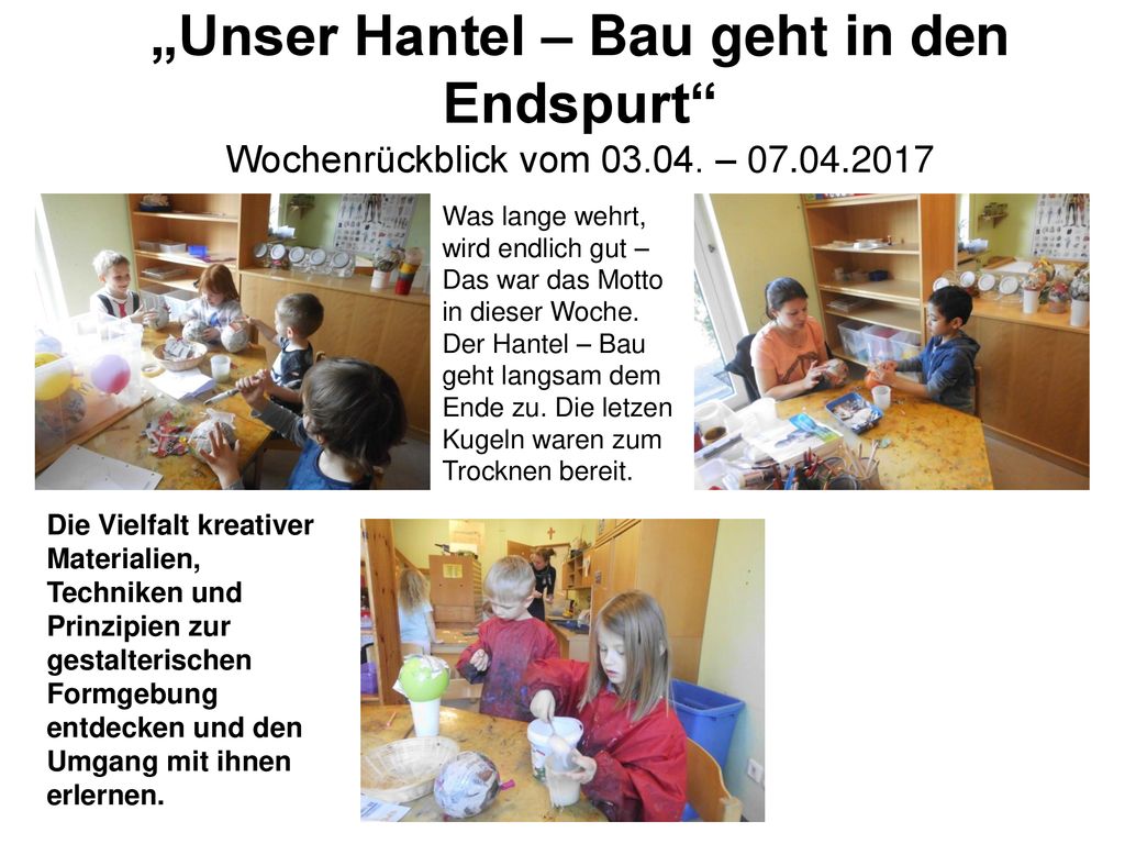 „Unser Hantel – Bau geht in den Endspurt Wochenrückblick vom