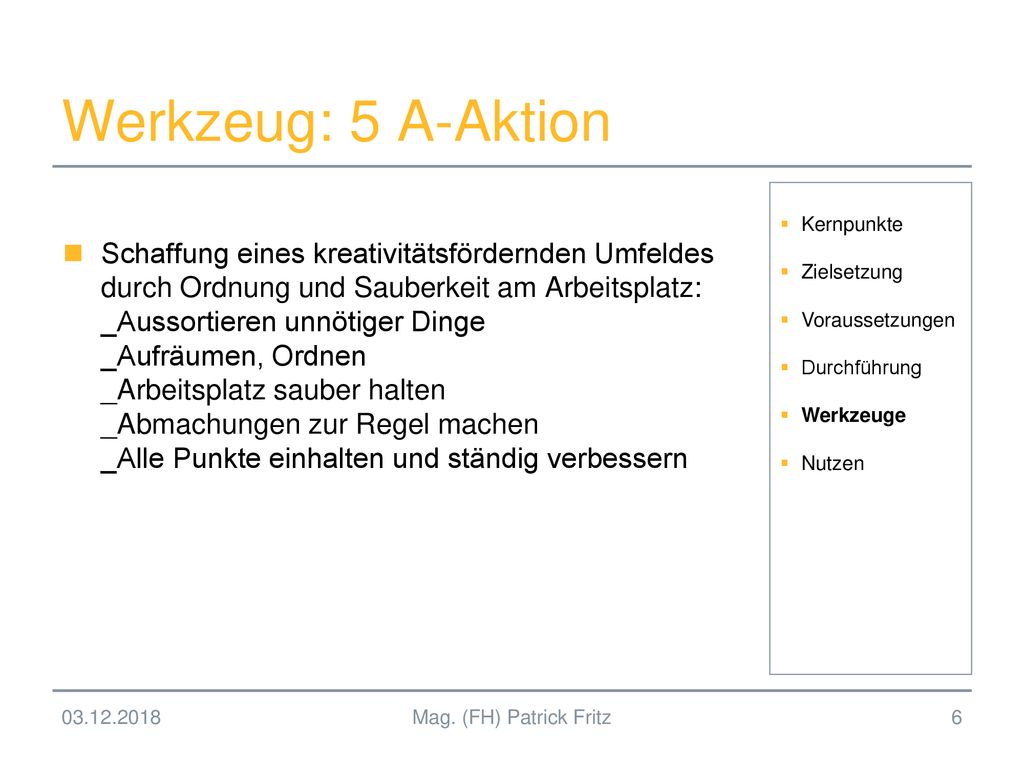 Mag. (FH) Patrick Fritz Methode KAIZEN erstellt von ppt herunterladen