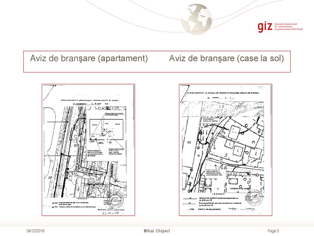 Aviz de branşare (apartament) Aviz de branşare (case la sol)
