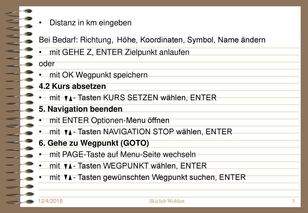 Kurzanleitung GARMIN eTrex Summit GPS + elektronischer Kompass +  barometrischer Höhenmesser 1. Einschalten: durch längeres drücken der  PWR-Taste Hinweis: - ppt herunterladen