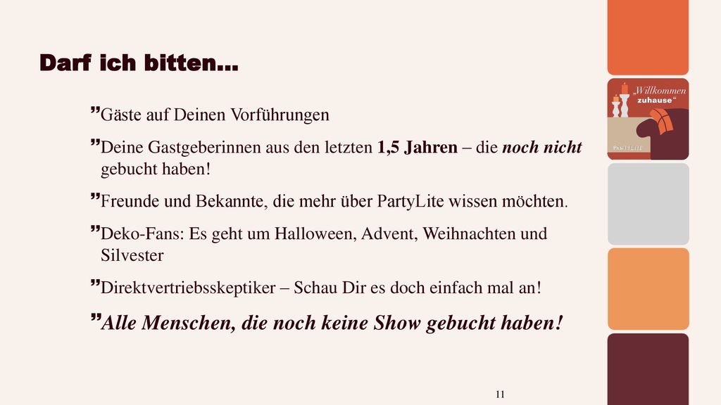 Darf ich bitten… Alle Menschen, die noch keine Show gebucht haben!