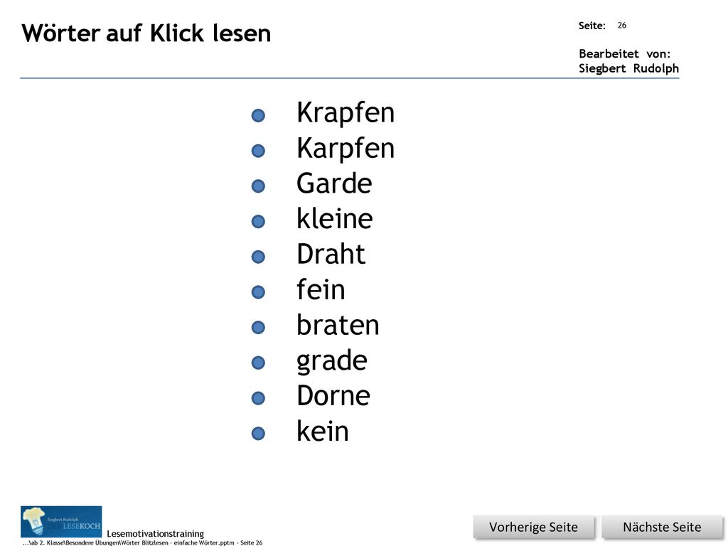 Krapfen Karpfen Garde kleine Draht fein braten grade Dorne kein