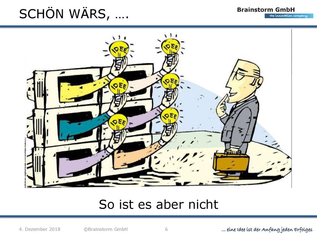Schön wärs, …. So ist es aber nicht Brainstorm GmbH 04/12/18