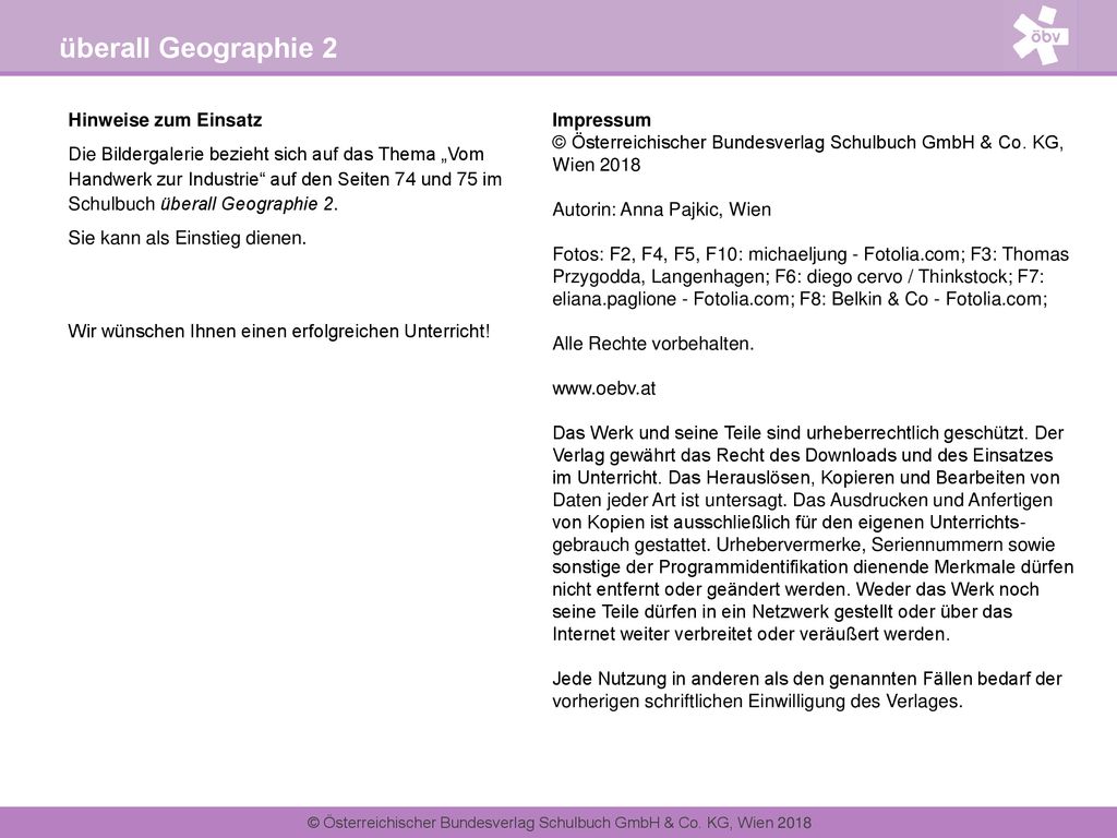 Impressum. © Österreichischer Bundesverlag Schulbuch GmbH & Co. KG, Wien