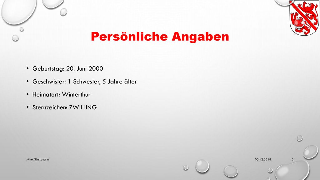 Persönliche Angaben Geburtstag: 20. Juni 2000