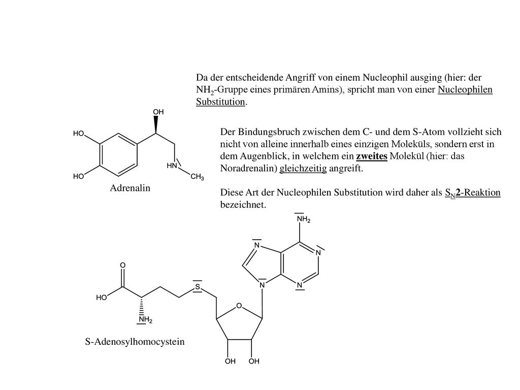 Da der entscheidende Angriff von einem Nucleophil ausging (hier: der NH2-Gruppe eines primären Amins), spricht man von einer Nucleophilen Substitution.