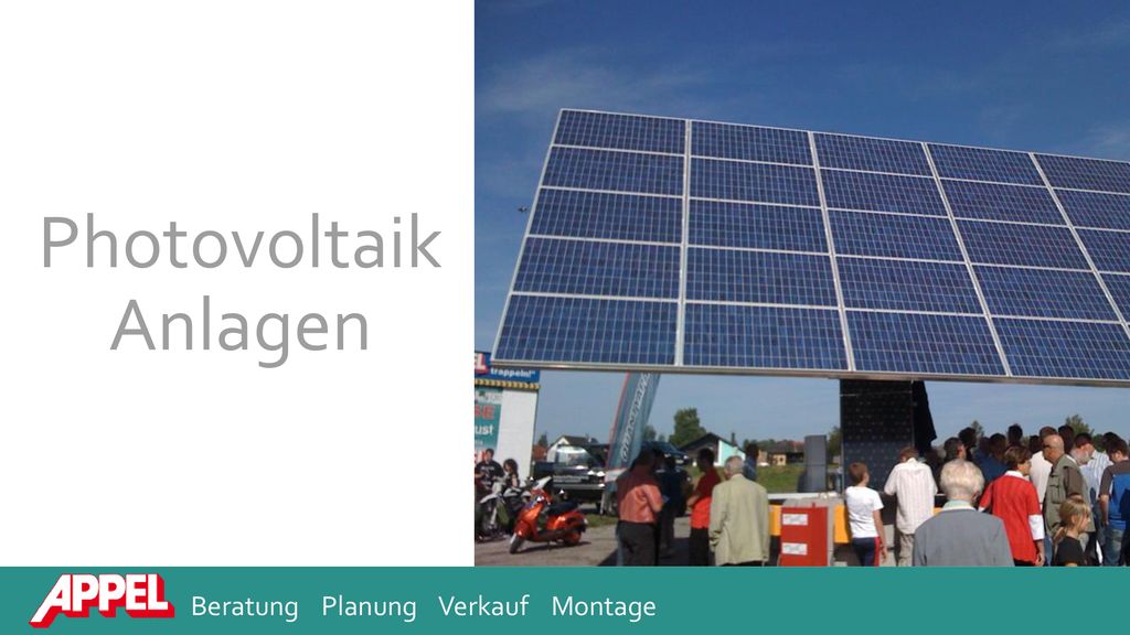 Photovoltaik Anlagen Beratung Planung Verkauf Montage