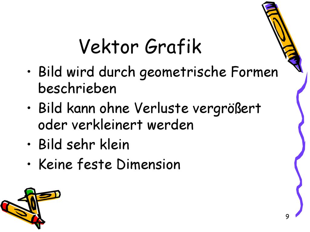 Vektor Grafik Bild wird durch geometrische Formen beschrieben