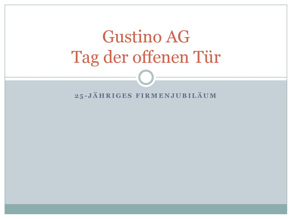 Gustino AG Tag der offenen Tür
