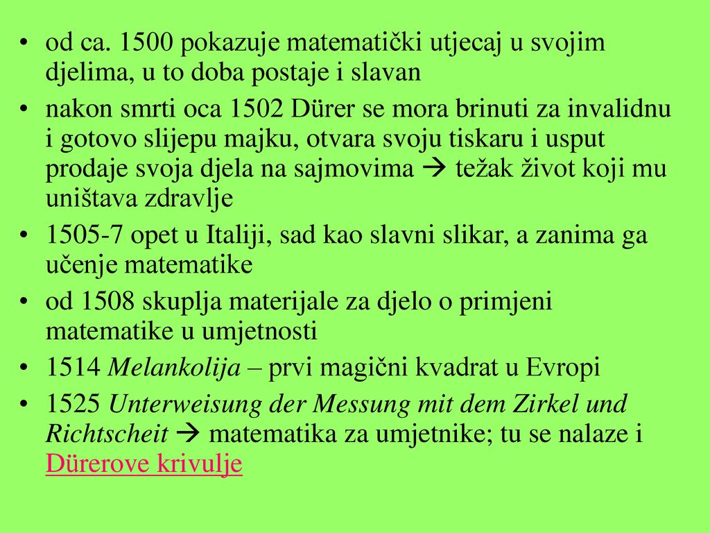 od ca pokazuje matematički utjecaj u svojim djelima, u to doba postaje i slavan