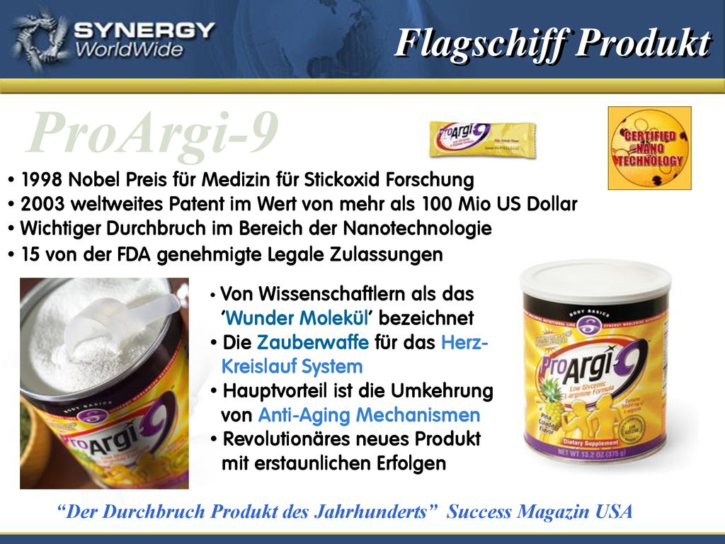 Der Durchbruch Produkt des Jahrhunderts Success Magazin USA
