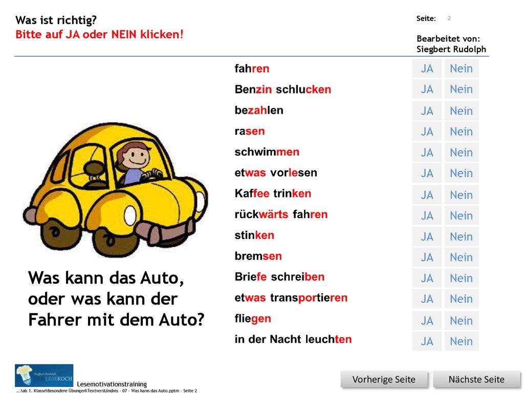 Was kann das Auto, oder was kann der Fahrer mit dem Auto