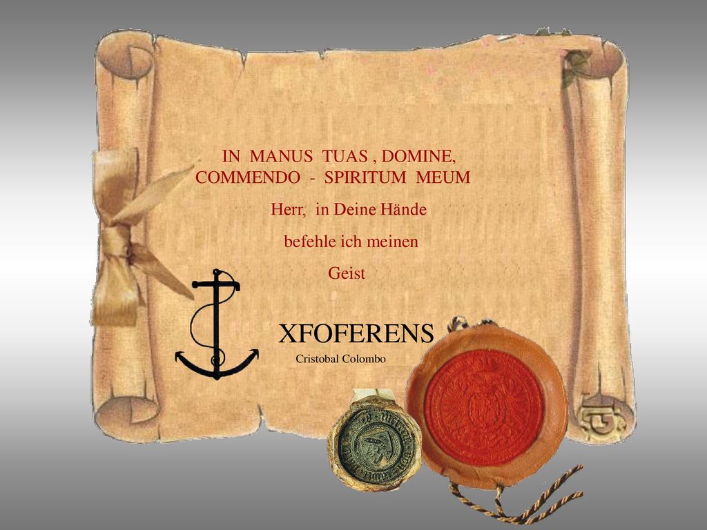 XFOFERENS IN MANUS TUAS , DOMINE, COMMENDO - SPIRITUM MEUM