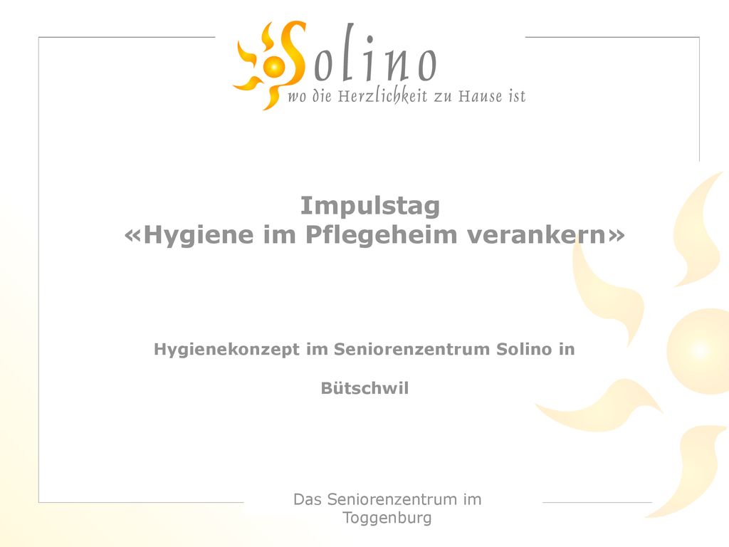 Impulstag «Hygiene im Pflegeheim verankern»
