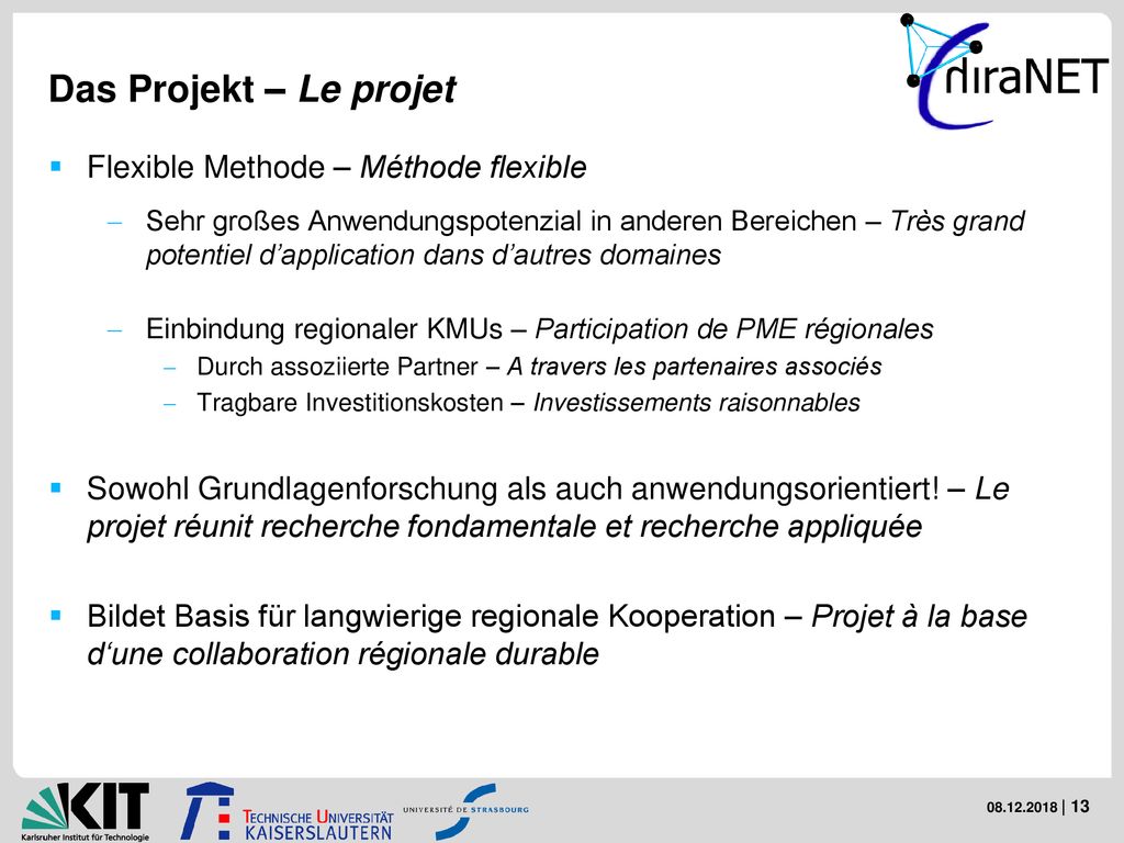 Das Projekt – Le projet Flexible Methode – Méthode flexible