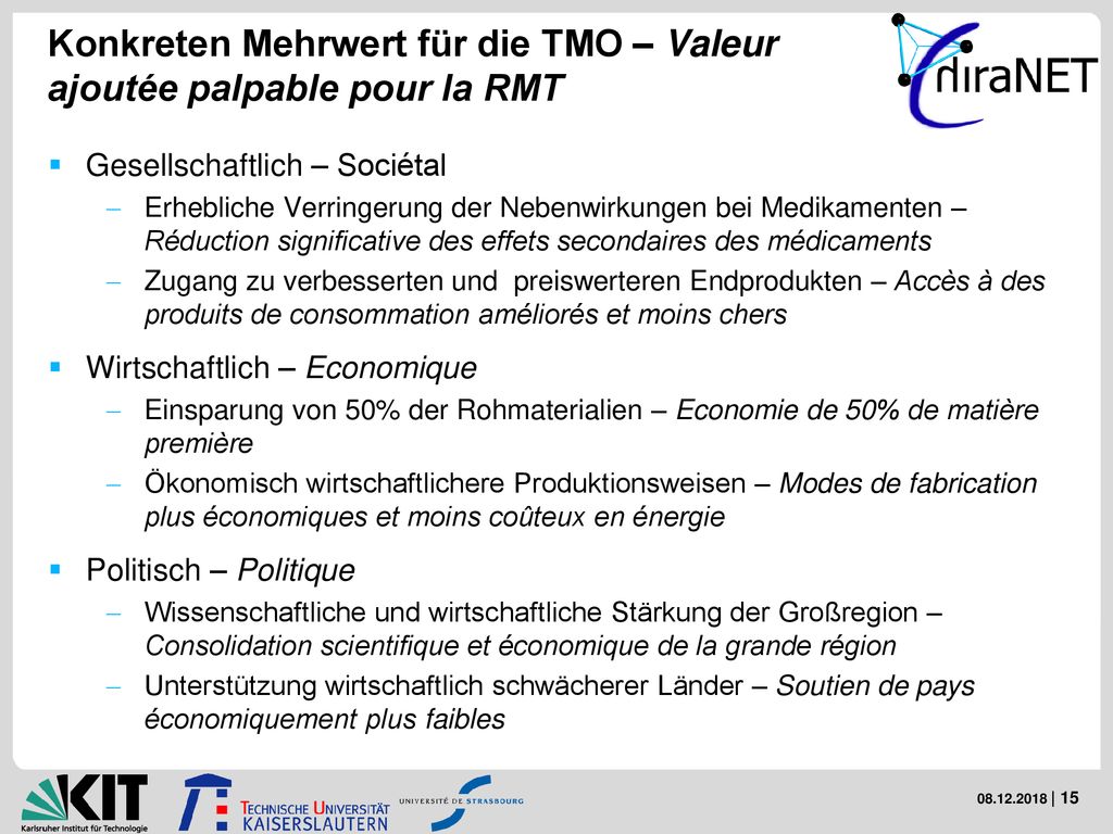 Konkreten Mehrwert für die TMO – Valeur ajoutée palpable pour la RMT