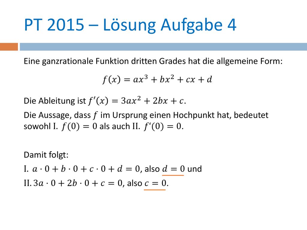 Cool Ganzrationale Funktion 3. Grades Allgemeine Form